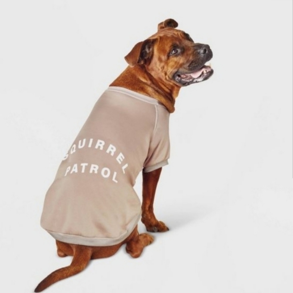 M 🐶'Squirrel Patrol' Dog Sweatshirt - Boots & Barkley (Up To 40 Lbs)